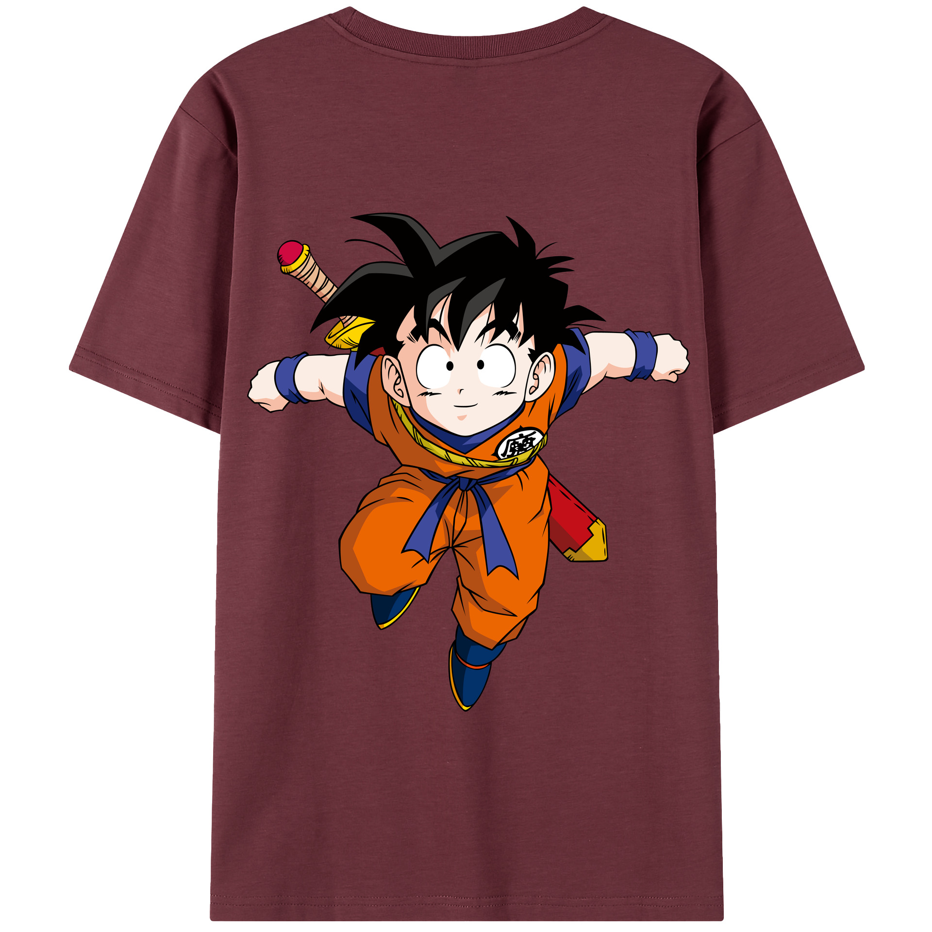 （画像用） ドラゴンボール 孫悟空（そん ごくう）Son Goku カカロット DRAGON BALL Kakarotto 綿100％半袖Tシャツ（背面プリント）